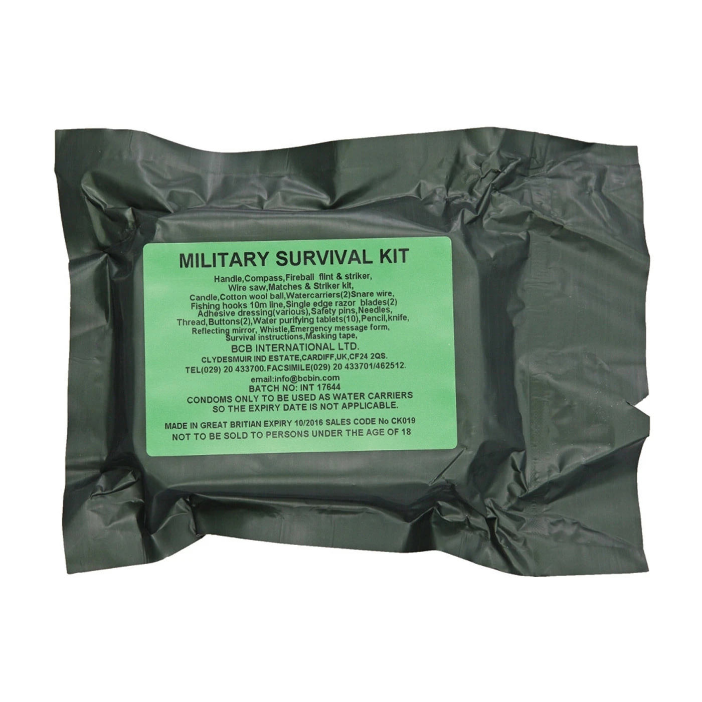 BCB International Military Survival Kit | 22 Items