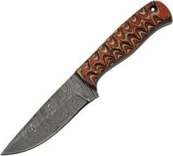 Damascus Twisted Wood Hunter Full Tang Knife DM129
