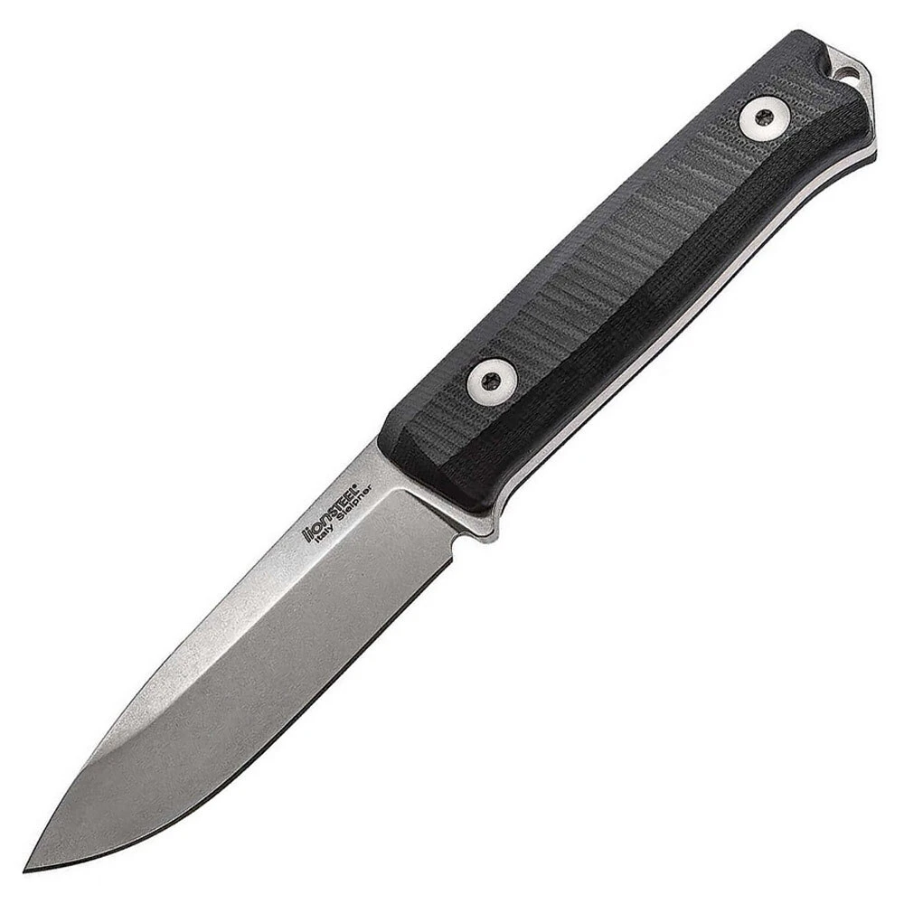 Lion Steel Bushcraft B40 Black Fixed Blade Knife |