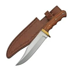 Mountain Lion Bowie Outdoor Hunting Knife | Brown