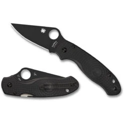 Spyderco Para 3 Lightweight Black Plain Black Blad
